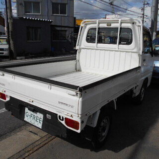 平成１１年式　スバル　サンバートラック　ＴＣ　三方開　４ＷＤ　エアバック　エアコン付き　タイミングベルト交換済み！の画像