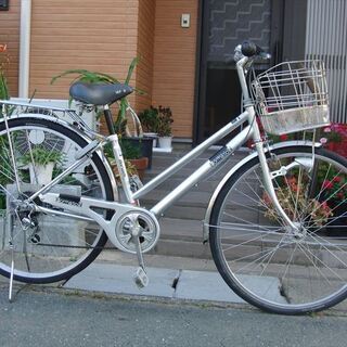 中古　丸石27インチ6段変速オートライトLED　パンクし難いタイ...