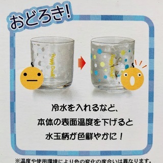 冷やすと色が変わる！ハッピーグラス２個組の画像