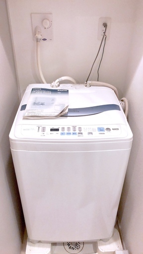 値下げ！【8/22-27引取】全自動 洗濯機 7kg対応 / 風呂水ポンプ / 説明書付き