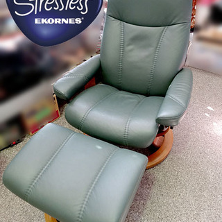 美品☆ekornes/エコーネス☆ストレスレスチェア ノルウェー 北欧 リクライニングチェア 本革高級チェア☆