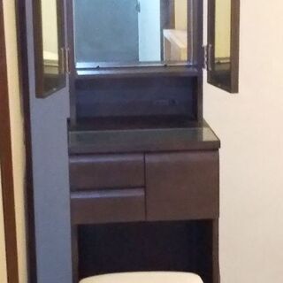 美品 三面鏡 ドレッサー