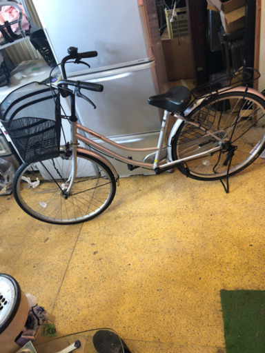 ママチャリ 自転車 26インチ シルバー仕上がりました