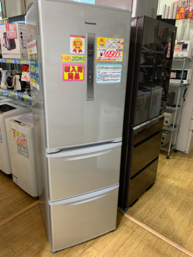 2014年製 Panasonic パナソニック 365L冷蔵庫 日本製 インバーター ECONAVI NR-C37CM-S
