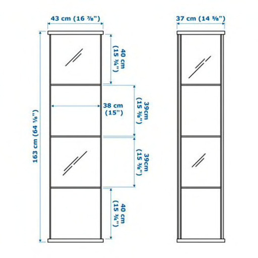 【美品】IKEA/ガラスコレクションケース