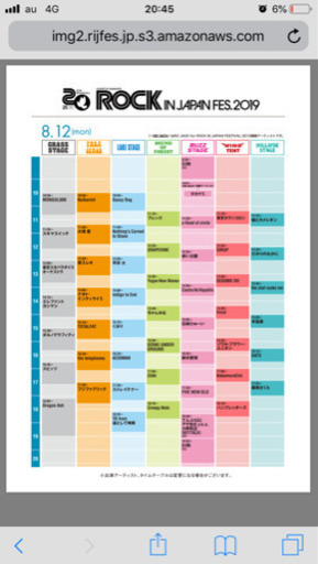 ROCK IN JAPAN 2019/8/12 1日券 1枚