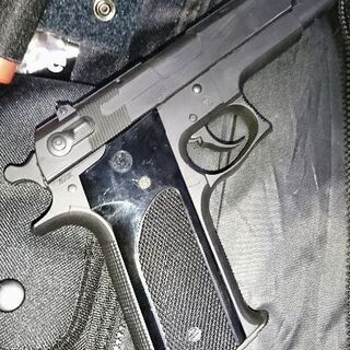 スミス&ウェッソンエアコキ中古動作品オリジナルブラスト塗装ブルーイングの画像