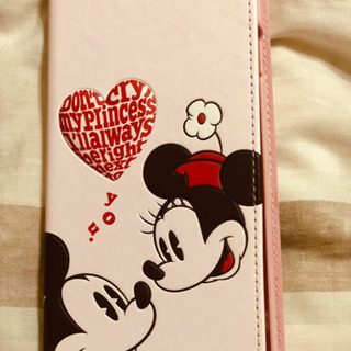 iPhone8 のスマホケース ディズニーピンク色