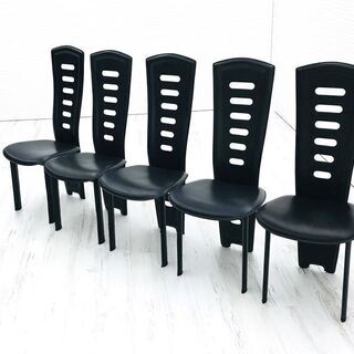 【5脚セット】ダイニングチェア 中古 中古オフィス家具 合皮 ミ...