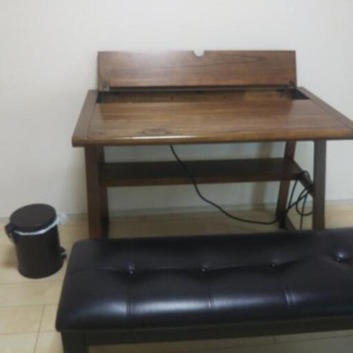 アメリカ家具 机 ベンチセット
