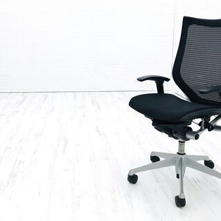 バロンチェア 中古 オカムラ バロン ブラック 可動肘 ハイバッ...