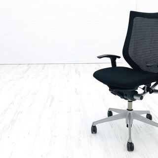 バロンチェア 中古 オカムラ バロン ブラック 可動肘 ハイバッ...