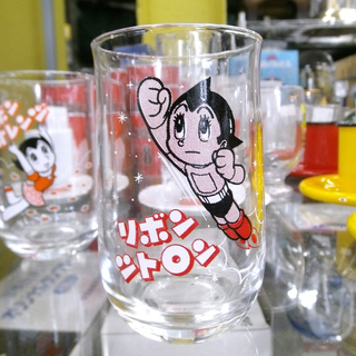 札幌 昭和レトロ【リボン マンガグラス2脚セット】鉄腕アトム ウラン リボンオレンジ リボンシトロン サッポロビール姉妹品 ©NTV・手塚プロダクション コップ 本郷通店の画像