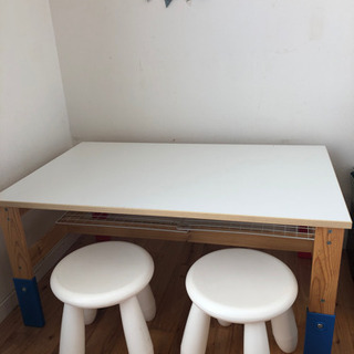 値下げしました。IKEA SANSAD 学習机 テーブル 机 イ...