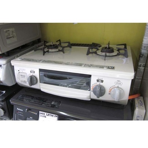 札幌 幅56cm LP/プロパンガステーブル ガスコンロ 2016年製 水無し片面焼グリル DCM01BEL リンナイ