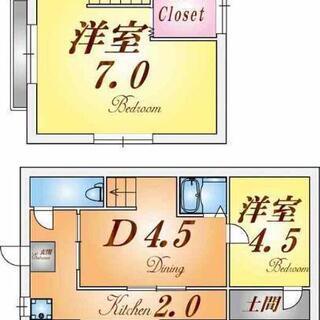大家　本庄町6丁目　一軒家　家賃45000　敷礼0　JK鷹取駅徒...