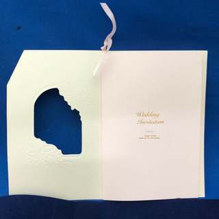 ★☆ Wedding / 結婚式　案内状　青・ピンクリボン付き　56枚 ☆★の画像