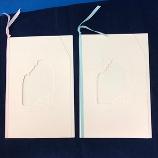 ★☆ Wedding / 結婚式　案内状　青・ピンクリボン付き　...