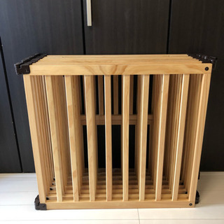 自由な形にできる　折りたたみ木製ベビーサークル123（８枚セット） ナチュラル 日本育児 の画像