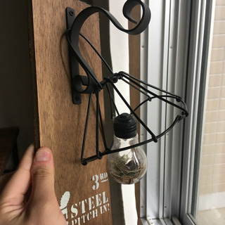【お話中】0円！アイアン風ランプとドライフラワー風小物のセット