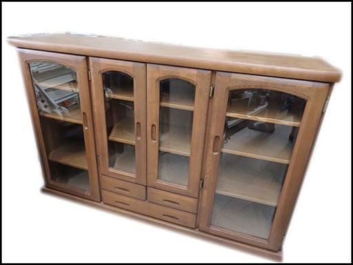 新札幌発/大雪木工◆サイズボード/コスモ50◆ローボード/キャビネット◆ガラス扉