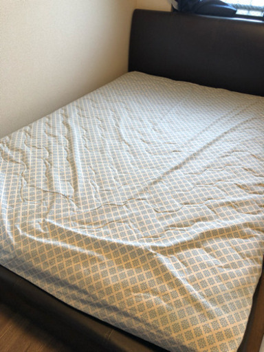 【引き渡し日限定ですm(_ _)m】ダブルベッド★マットレス付