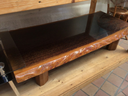 041　けやき?すぎ？　一枚板　座卓