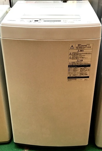 【送料無料・設置無料】洗濯機 2018年製 TOSHIBA AW-45M5 中古