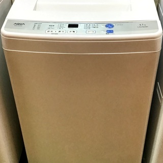 送料無料・設置無料サービス有り】洗濯機 2016年製 AQUA AQW-S45D 中古