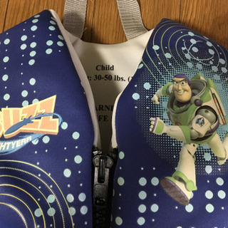 中古 キッズ用ライフジャケット 14-23kg用 ライフベスト 救命胴衣 トイストーリーの画像
