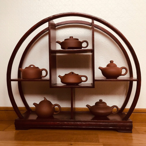 中国茶器 飾り台 セット 中古