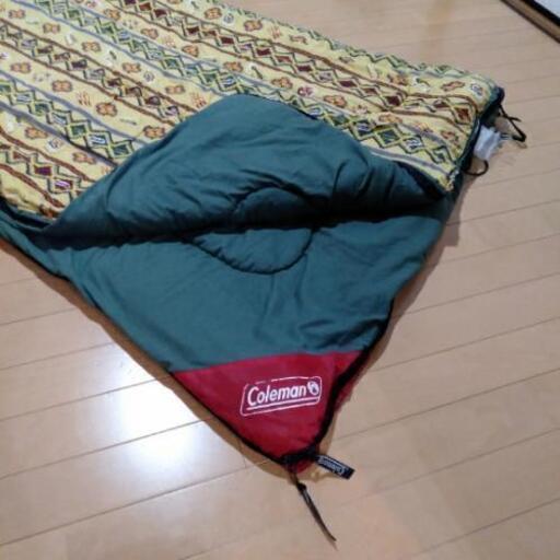 値下げ!　Coleman　筒型寝袋　フラットにも。洗濯可！まだ有ります!