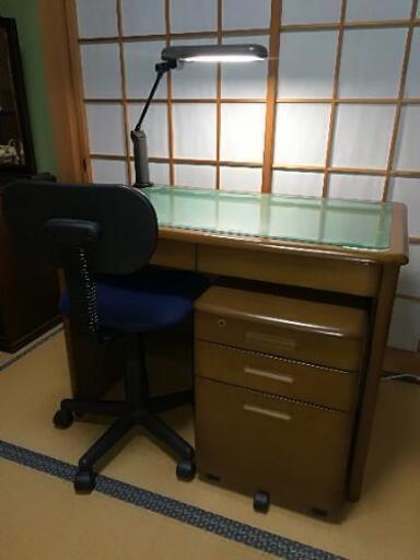 学習机3点セット(机、サイドワゴン、チェア)