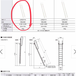 ロフトはしご 白 リクシル 新品