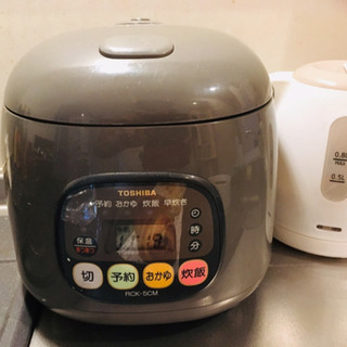 炊飯器 3合炊&5合炊とケトルの画像