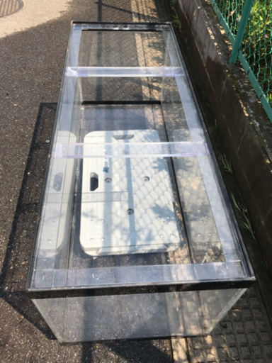 お話中)軽量 巨大アクリル水槽 寸法(約)幅120×奥行45×高さ45cm