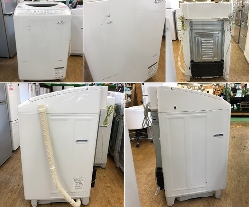 美品【 TOSHIBA 】東芝 ZABOON 洗濯9.0㎏ 全自動洗濯機 パワーアップAg+抗菌水で、槽まで丸ごと自動でおそうじ・除菌