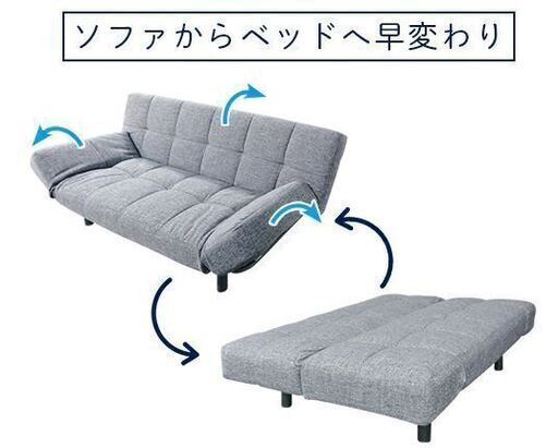 ニトリ ソファベッド マークス AM グレー 現行品