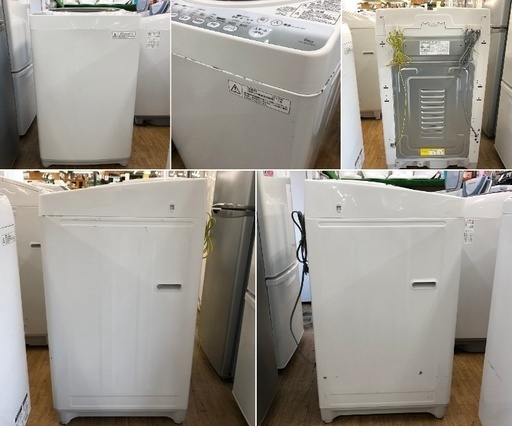 美品【 TOSHIBA 】東芝 洗濯6.0㎏ 全自動洗濯機 パワフル浸透洗浄で驚きの白さ 風乾燥 AW-60GM