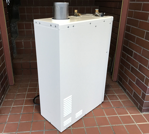 札幌市★ ノーリツ 石油給湯器 14年製◆ 直圧式 3万キロ 標準タイプ 据え置き / リモコン RC-7626M ■ OQB-307F NORITZ