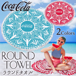 海 ビーチマット ラウンドタオル コカコーラ