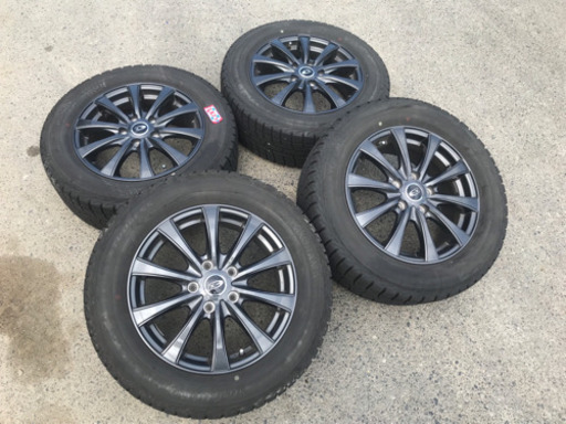 社外ホイール付き 4本セット 215/60r16 YOKOHAMA iceGUARD iG30plus 2014年製 深溝 16X6.5J ET53 5X114.3 美品 管理番号81101