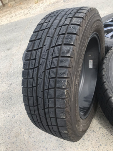社外ホイール付き 4本セット 215/60r16 YOKOHAMA iceGUARD iG30plus 2014年製 深溝 16X6.