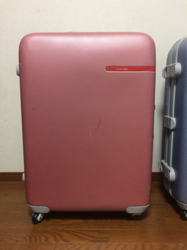 【帰省時のみ・次回秋以降〜年末年始の予定・お取り引き可】 CAGGIONI カジオーニ スーツケース  ピンク色  外寸（約）76×54×30 96リットル前後  大型 大きいサイズ TSAロック 4輪