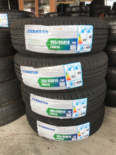 新品タイヤ★155/65/14★タイヤ交換込み