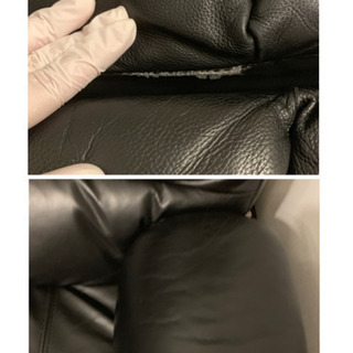 3人用 電動テーブル付きリクライニングソファ  ブラックの画像