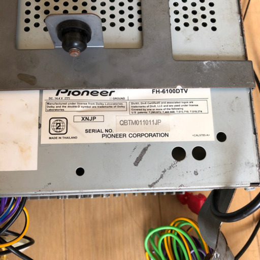 カーオーディオ FH-6100DTV カロッツェリア
