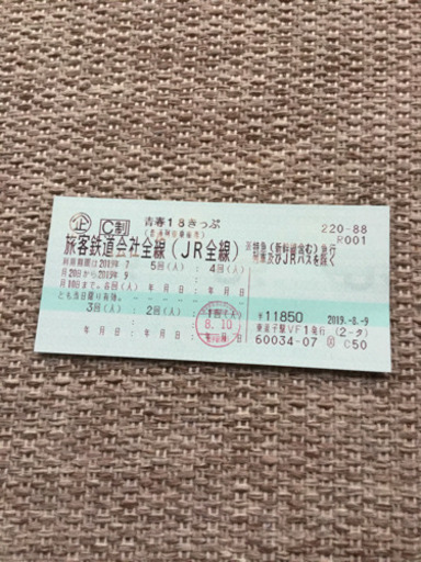 青春18きっぷ 4回分