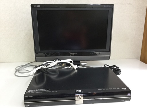 シャープ アクオス  ミツビシREAL DVRセット