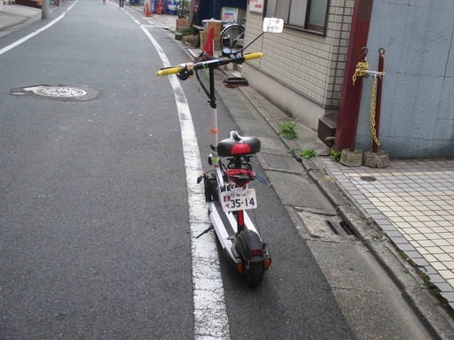 中国製電動バイク　公道も一応走行しています